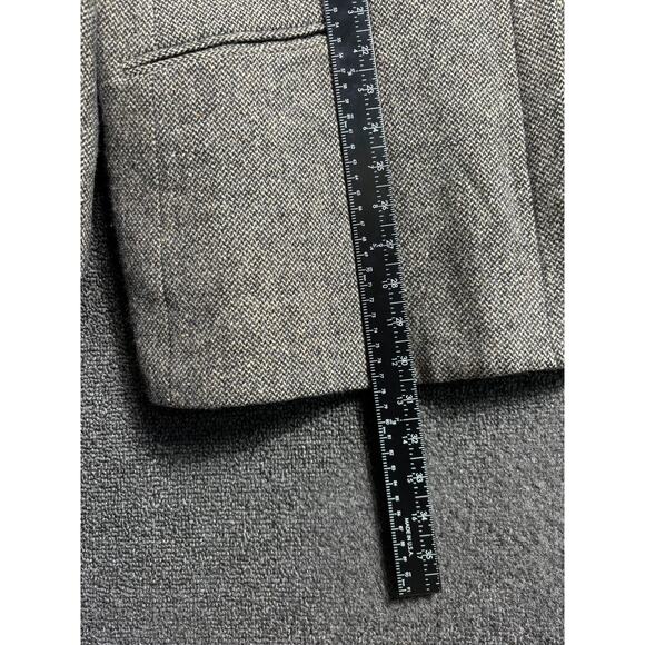 Lauren Ralph Lauren Jacket Womens Large Gray Tweed Herringbone Zip Front Lined - Picture 5 of 5